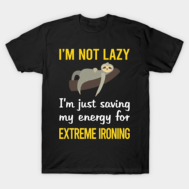 Funny Lazy Extreme Ironing T-Shirt by blakelan128